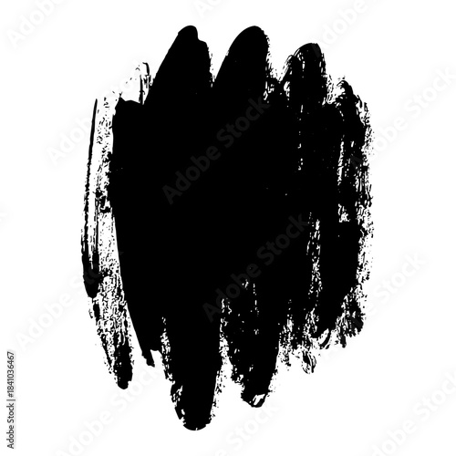 Hand drawn black brush strokes for design backgrounds and artistic use