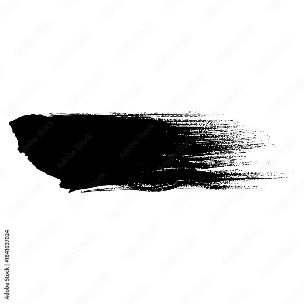 Fototapeta premium Hand drawn black ink brush strokes for grunge design backgrounds