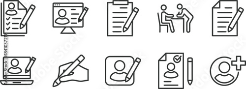 user, white, line, editing, different, black, profile, style, related, title:, pending, color, pattern, visual, creative, stock, line profile, document, resume, application, hiring, interview, compute