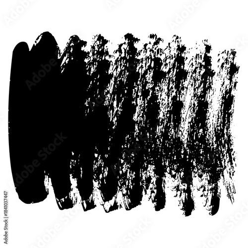 Hand drawn black ink brush strokes for grunge styled backgrounds