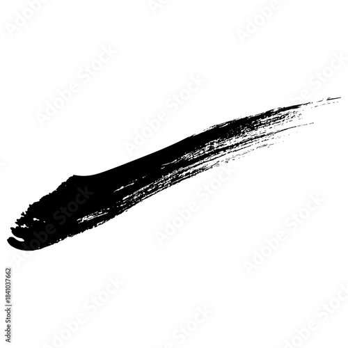 Hand drawn black brush strokes for grunge background designs