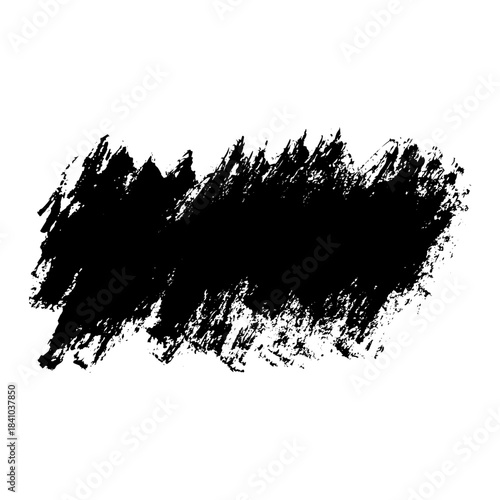 Hand drawn black brush strokes for grunge design backgrounds