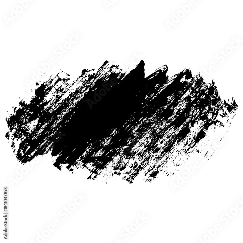 Hand drawn black brush strokes for creative design projects
