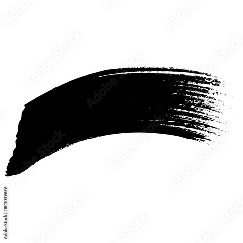 Hand drawn black ink brush strokes for grunge design backgrounds