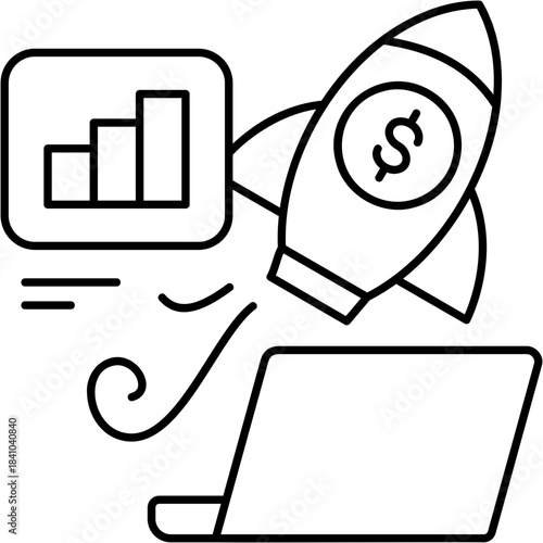 Line Art Entrepreneurship Basics Icon