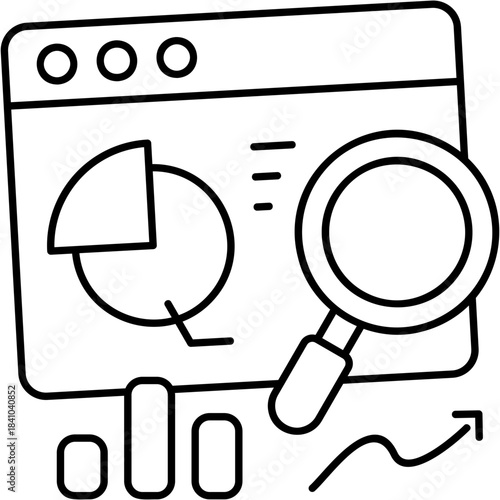 Line Art Data Analysis Icon