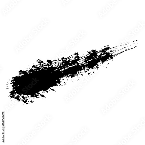 Hand drawn black ink brush strokes for textured backgrounds