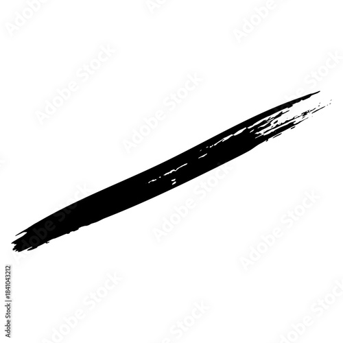 Hand drawn black ink brush strokes for grunge themed design projects