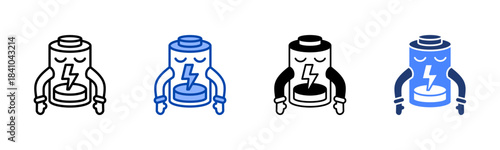 Low Energy icon set multiple style collection