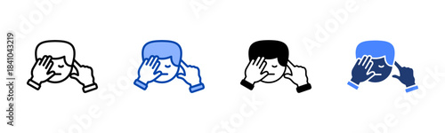 Indifference icon set multiple style collection