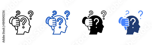 Demotivated icon set multiple style collection