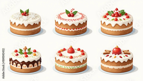 vector set of cupcakes
