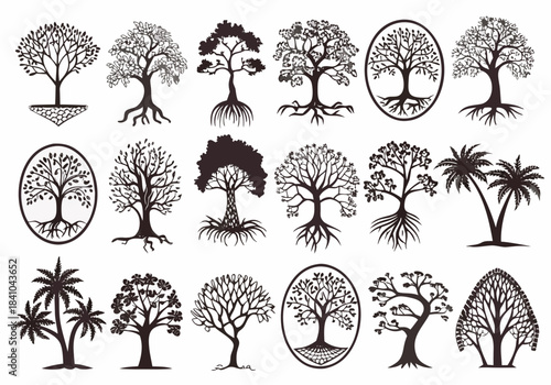 Silent Sentinels Complete Tree Silhouette Collection