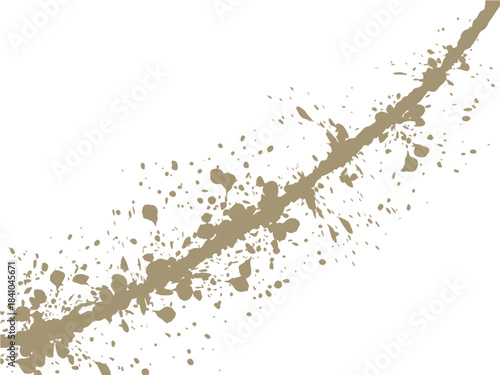 ベージュの飛沫インクイラスト