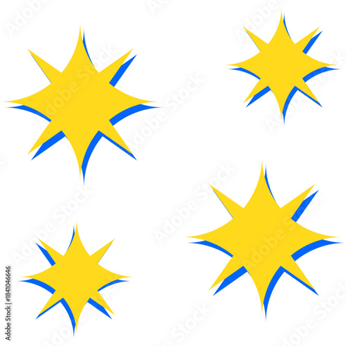 Retro Star Doodle Illustration