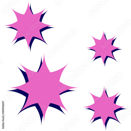 Retro Star Doodle Illustration