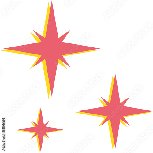 Retro Star Doodle Illustration