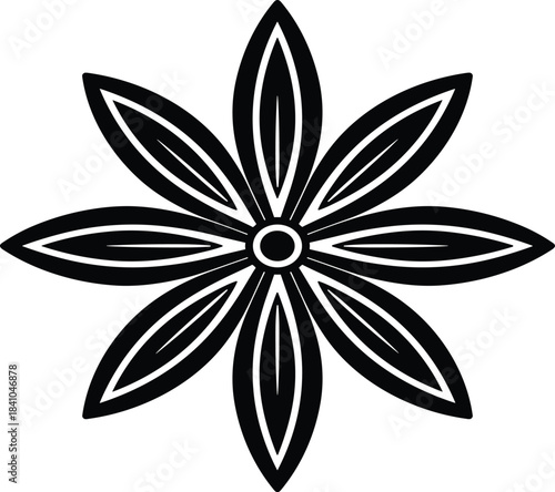 Simple Geometric Black Silhouette Vector Icon of a Flying Insect (Fly/Wasp/Bee) from Top View: Ideal for Entomology, Pest Control, or Honey Logos.