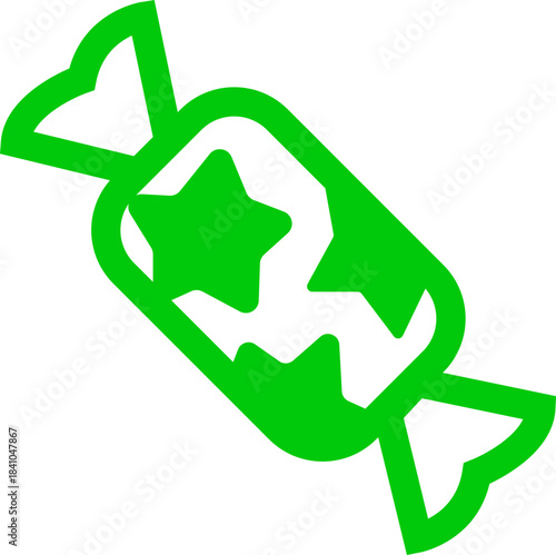 Candy sweets icon in colorful flat line style featuring confection, dessert, treat, bonbon, sugar, snack and related synonym elements for holiday graphics, packaging, party design and decoration