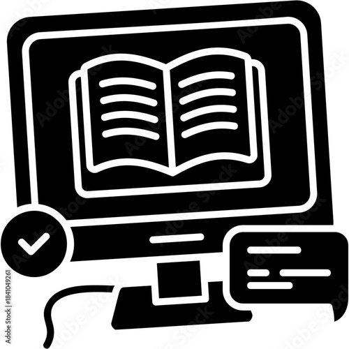 Glyph Solid Digital Literacy Icon