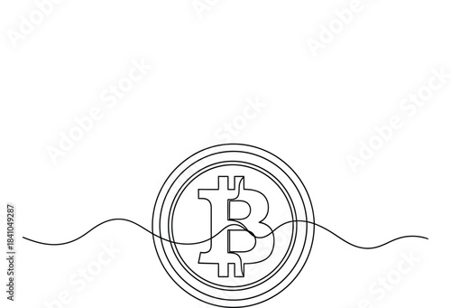 Bitcoin symbol isolated on transparent background illustration