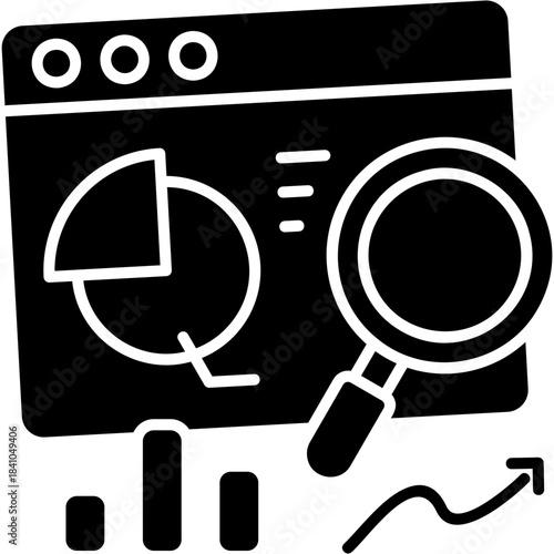 Glyph Solid Data Analysis Icon