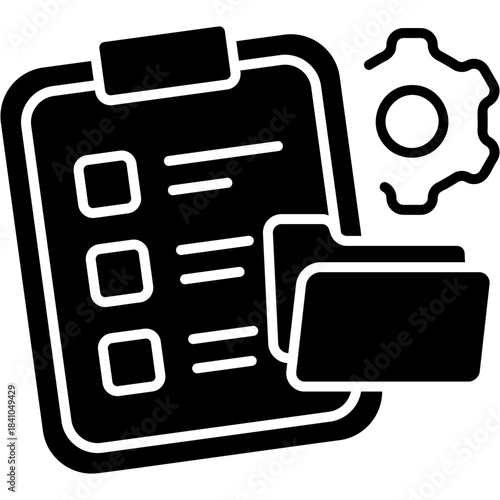 Glyph Solid Project Management Icon