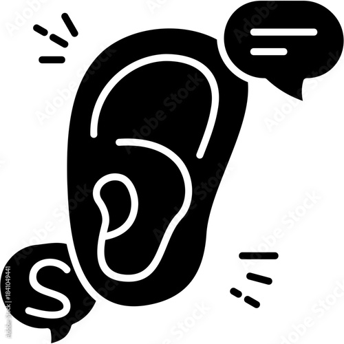 Glyph Solid Active Listening Icon