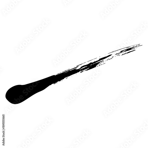 Hand drawn black ink brush strokes for grunge design backgrounds