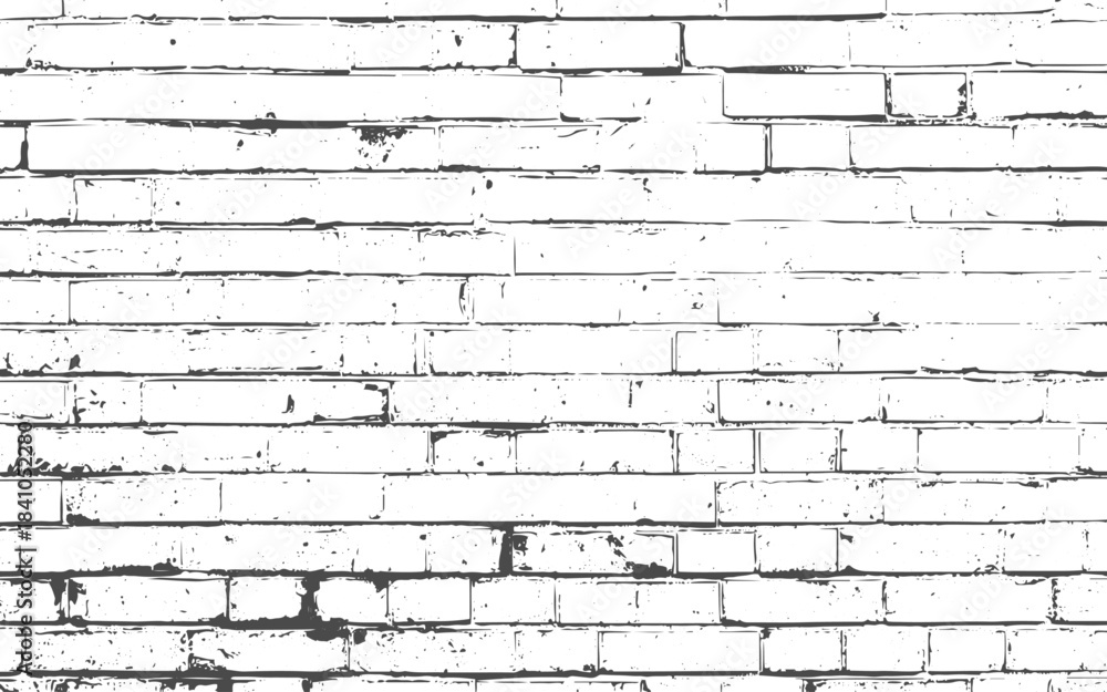 Fototapeta premium Rough Distressed Brick Wall Overlay.Black Grunge Texture for Retro, Urban & Artistic Projects