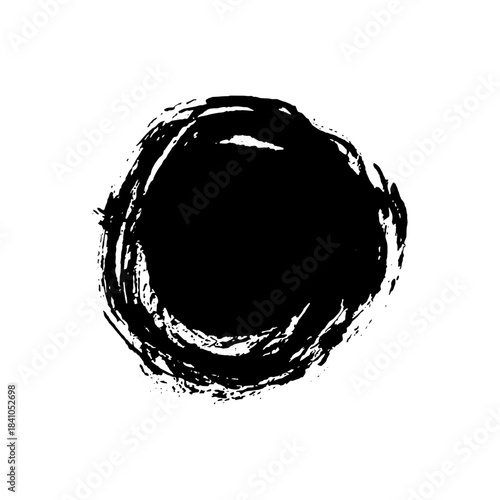 Hand drawn black ink brush strokes suitable for grunge themed designs