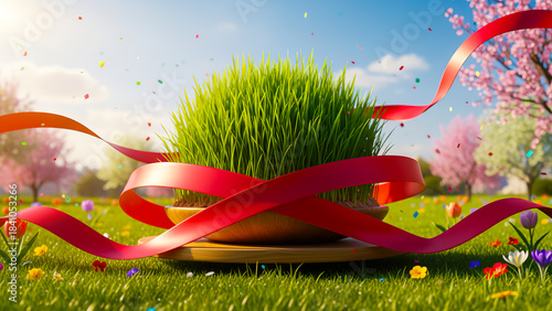 Nowruz holiday greeting card. Novruz bayram background