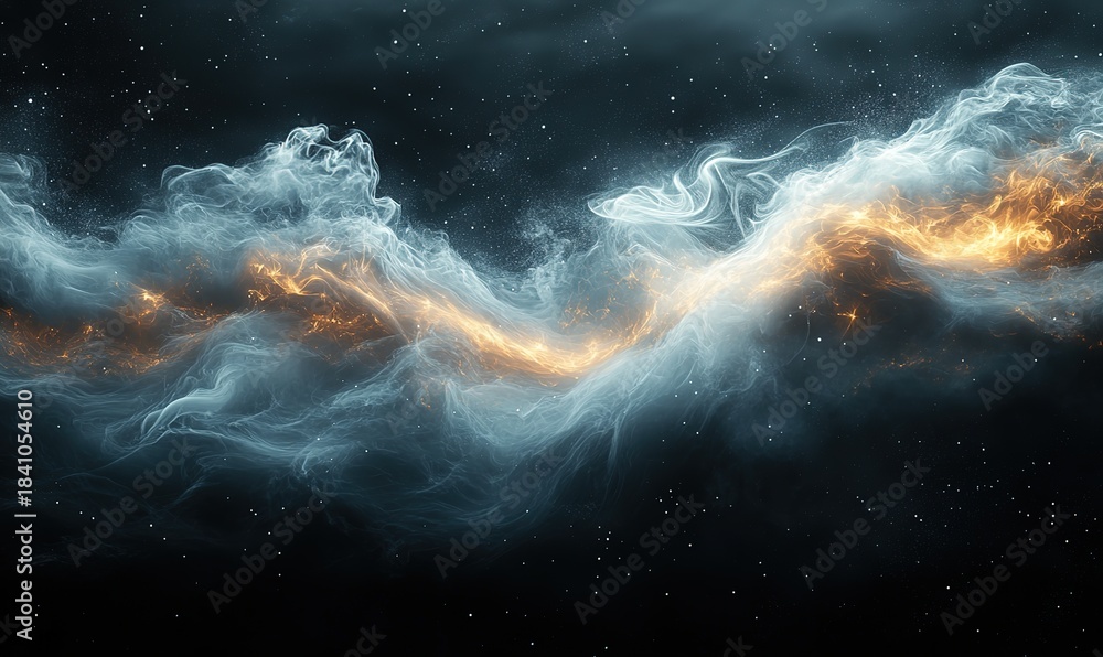 © Faisal - Ethereal cosmic nebula with glowing stardust and gas in universe. illustration © Faisal - Ethereal cosmic nebula with glowing stardust and gas in universe. illustration