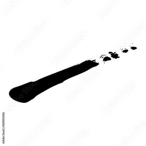 Hand drawn black ink brush strokes for grunge background design