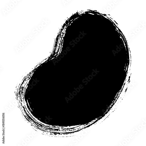 Hand drawn black ink brush strokes for grunge backgrounds