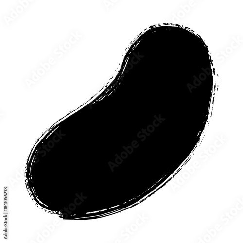 Hand drawn black ink brush strokes for textured design backgrounds