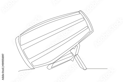 Kendang. Bandung concept one-line drawing