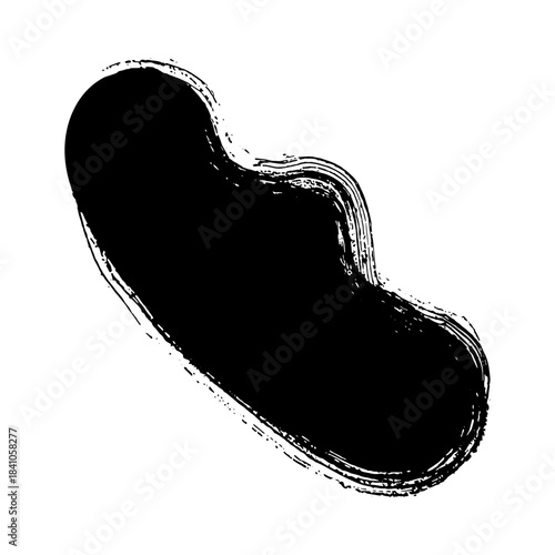 Hand drawn black brush strokes for grunge themed designs