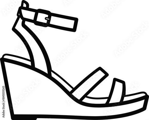 Shop women's wedge sandals stylish ankle strap summer footwear online now eps silhouette