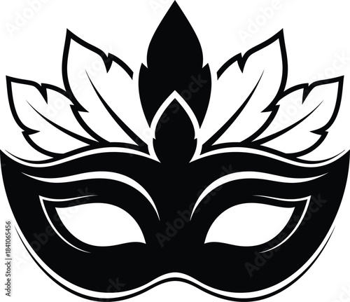 Download elegant venetian carnival mask vector illustration graphic eps silhouette