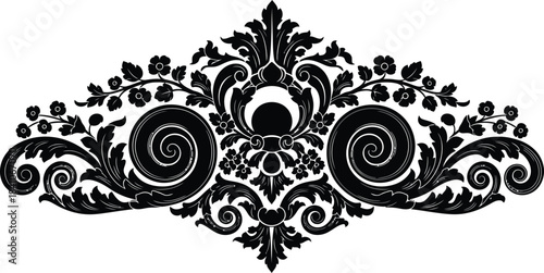 Download ornate floral vector design element for free decorative art eps silhouette