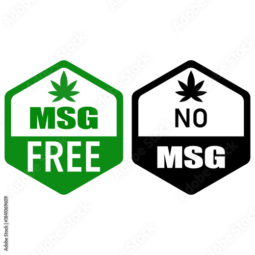 NO MSG FREE MSG VECTOR LOGO SET