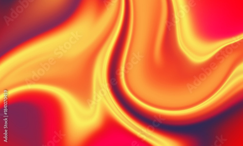 Vibrant Liquid Gradient Red Yellow Abstract Background