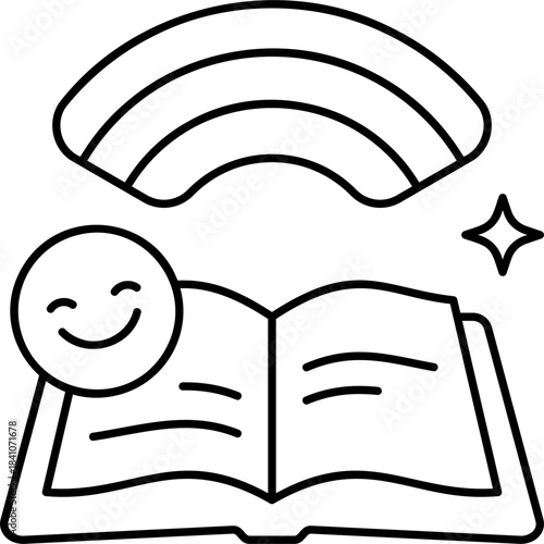 Line Art Happy Ending Icon