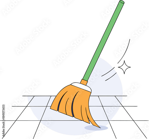 broom and shovel