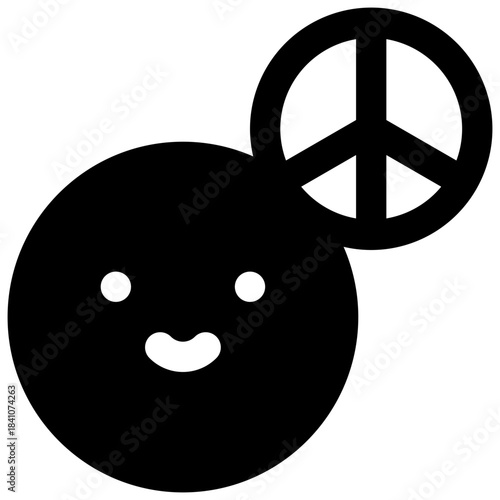 Harmony. Outlined stroke vector icon with black-filled details.