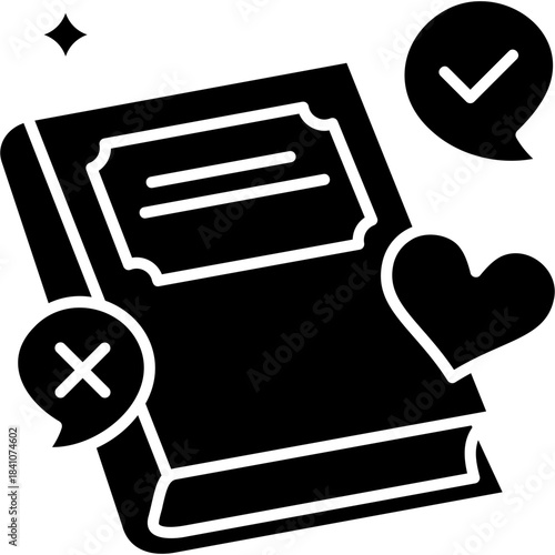 Glyph Solid Moral Story Icon