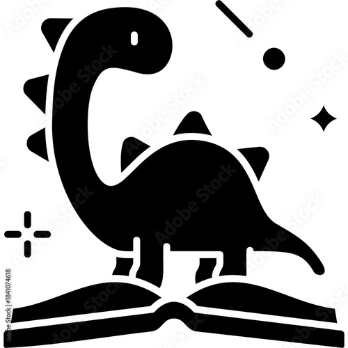 Glyph Solid Dino Story Icon