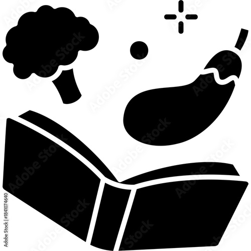 Glyph Solid Vegetable Book Icon