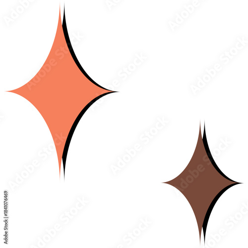 Retro Star Doodle Illustration